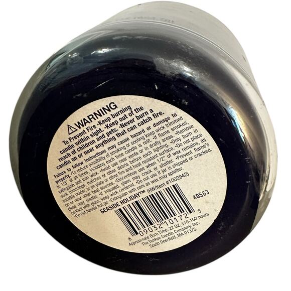 Yankee Candle Black Band Seaside Holiday 22 Oz. Retired Discontinued Scent - Picture 3 of 6